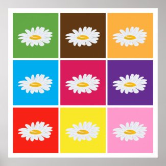 daisy pop art poster FROM 8.99