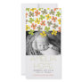 Daisy Pop Lime Peach Baby Announcement Photo Card