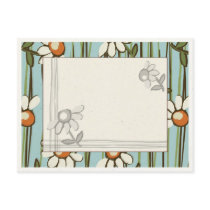 Daisy Rain in Blue postcards by HoodiesCollection Daisy Rain in Blue postcards