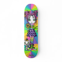 "Daisy" Rainbow Flower Fairy Skateboard skateboards
