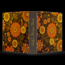 Daisy Retro Print Recipe Binder binders