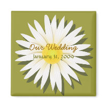 Daisy Save The Date Wedding Announcement 2 magnets