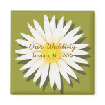 Daisy Save The Date Wedding Announcement 2 Fridge Magnets