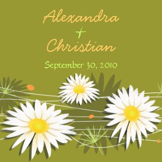 Daisy Save The Date Wedding Announcement 3 magnet