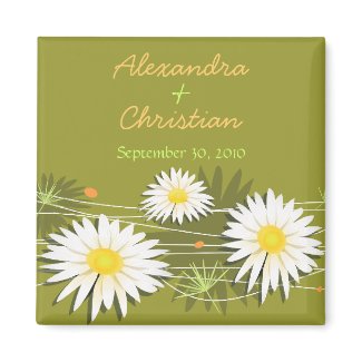 Daisy Save The Date Wedding Announcement 3 magnet