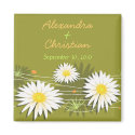 Daisy Save The Date Wedding Announcement 3 magnets by Ruxique Daisy Save The Date Wedding Announcement 3 magnets