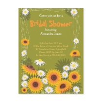 Daisy Sunflower Bridal Shower Party Invitation 2 postcards by Ruxique Daisy Sunflower Bridal Shower Party Invitation 2 postcards