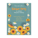 Daisy Sunflower Garden Birthday Party Invitation 2 postcards by Ruxique Daisy Sunflower Garden Birthday Party Invitation 2 postcards