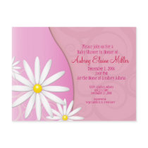 Daisy Swirl Baby Shower Invitation postcards
