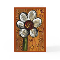 Daisy & Swirlies - notecard by folkartblonde Daisy & Swirlies - notecard