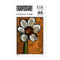 Daisy & Swirls - stamp