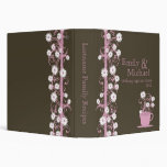 Daisy Tea Party Recipe Collection Brown and Pink Binder