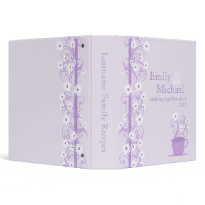 Daisy Tea Party Recipe Collection Vinyl Binder