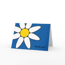 daisy thank you Card blue 2 cards