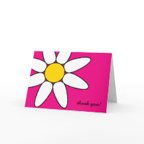 daisy thank you Card pink 2 cards