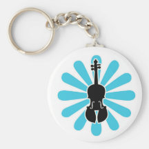 Daisy Violin Key Chain