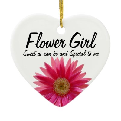 Daisy Wedding Flower Girl Christmas Tree Ornament