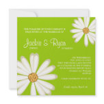 Daisy Wedding Invitation Flower White lime green