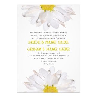 Daisy Wedding Invitation - From Bride's Parents