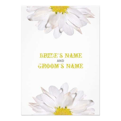 Daisy Wedding Invitation - From Bride's Parents