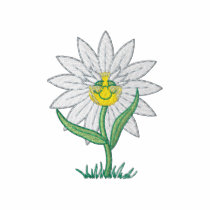 Daisy With Face embroidered shirts by ZazzleEmbroidery Daisy With Face embroidered shirts