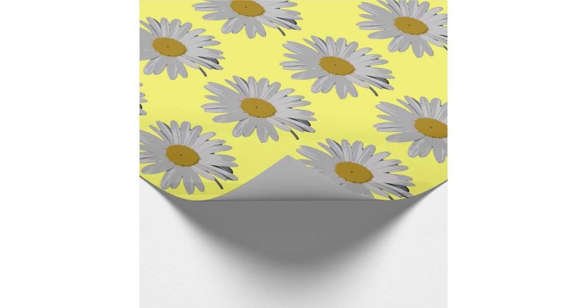 Daisy Wrapping Paper Zazzle