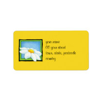 Daisy yellow Address Label labels