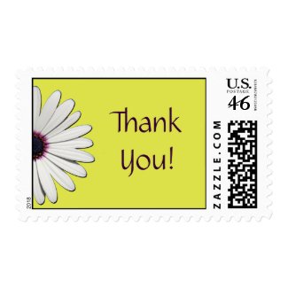 Daisy Yellow Thank You Postage stamp