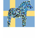 Dala Horse and Swedish Flag T-shirt copy