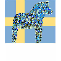 Dala Horse and Swedish Flag T-shirt copy by punkiebunnies Dala Horse and Swedish Flag T-shirt copy