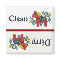 Dala Horse Dishwasher Helper Refrigerator Magnets