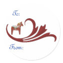 Dala Horse Gift Tag stickers