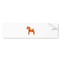 Dala Horse Snowflake Bumper Sticker