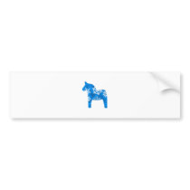 Dala Horse Snowflake Bumper Sticker