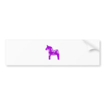 Dala Horse Snowflake Bumper Stickers