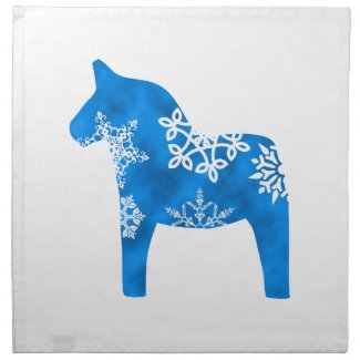 Dala Horse Snowflake Napkins