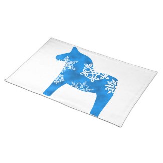 Dala Horse Snowflake Placemats