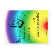 Dalai Lama: Be Kind postcards by incurablehippie Dalai Lama: Be Kind postcards
