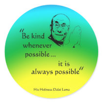 Dalai Lama: Be Kind stickers by incurablehippie Dalai Lama: Be Kind stickers