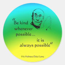 Dalai Lama: Be Kind Sticker