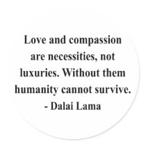 dalai lama quote 8a round stickers