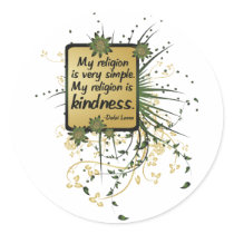 Dalai Lama Religion Quote stickers by BuddhaGifts Dalai Lama Religion Quote stickers
