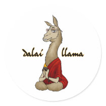 Dalai Llama Round Sticker