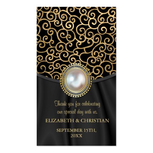 Dalarian Wedding Favor Tag Business Card (front side)