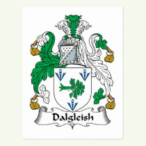 Dalgleish Family Crest Postcard