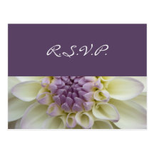 Dalia blanca • Postal de RSVP