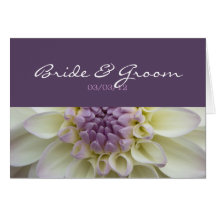 Dalia blanca • Tarjeta de la invitación del boda