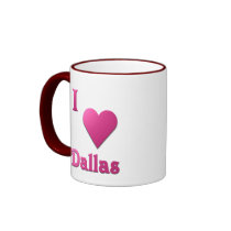 Dallas -- Hot Pink mugs by CulturalPerspective5 Dallas -- Hot Pink mugs