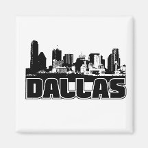 Dallas Skyline Fridge Magnets