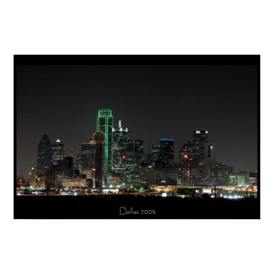 Dallas Skyline Print by tooshee